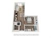 West 38 Apartments Studio A Floor Plan